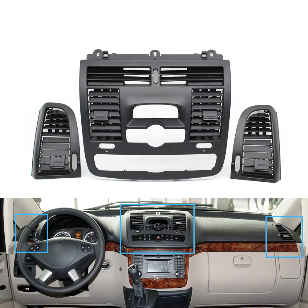 Car AC Vent Grille Left Right Central Air Vent Outlet Cover Panel For Mercedes Benz Vito Viano W636 W639 2004-2015
