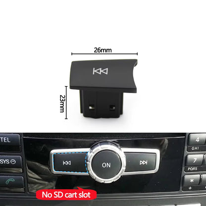 Car CD Audio Play Forward Back Off Button Cover For Benz C GLK ML GL E CLS Class W204 X204 W218 W212 W176 W156 W172 W246