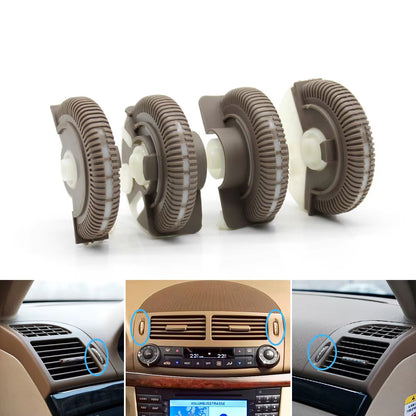 2/4PCS Set Car Front Rear Air Conditioning Control Roller AC Vent Rolling Wheel For Mercedes Benz E Class W211 E200 E300