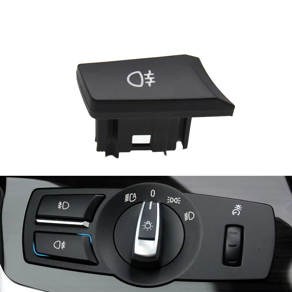 LHD RHD Headlight Lamp Rotary Button Foglight Switch Cover Panel Trim For BMW 5 5GT 6 7 X3 X4 Series F10 F11 F07 F06 F01 F25 F26