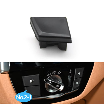 Car HeadLamp Rotary Foglight Button Headlight Switch Cover Panel For BMW 5 6GT Series G30 G31 M5 F90 G32 2017-2022