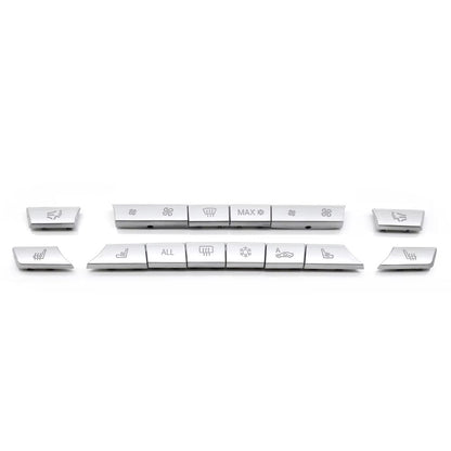 Silver Black Console Dashboard Air Condition AC Control Switch Button Cover For BMW 5 6 7 Series F10 F18 F06 F12 F01 F02 520 523