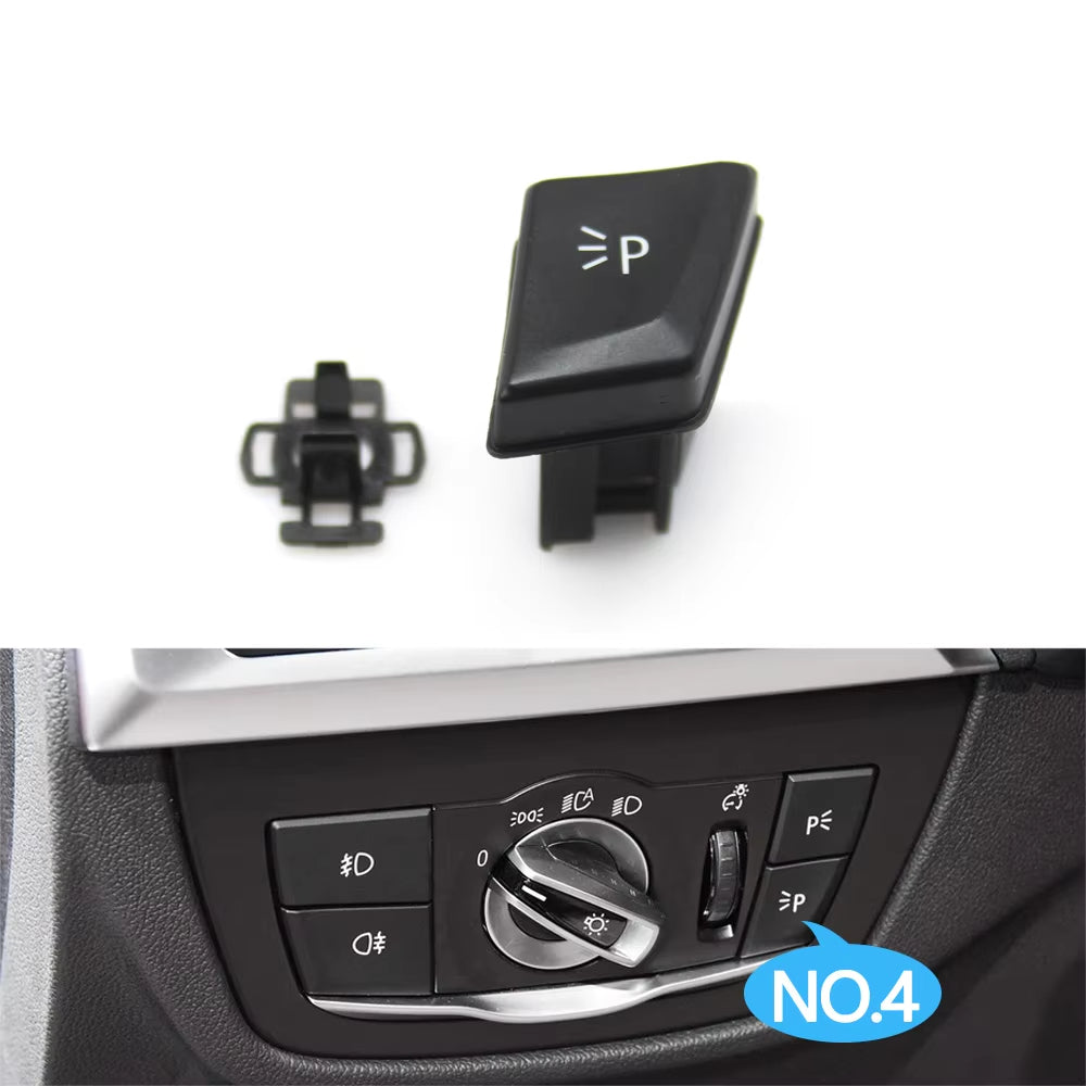 Car Front HeadLamp Rotary Foglight Button Headlight Switch Cover Panel For BMW X3 X4 G01 G02 X3M X4M F97 F98