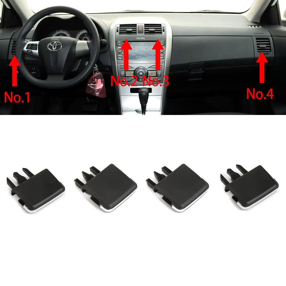 Car Left Right Dashboard Center Fresh A/C Vent Grille Louvre Blade Slice Air Conditioning Leaf Clip For Toyota Corolla 2007-2013