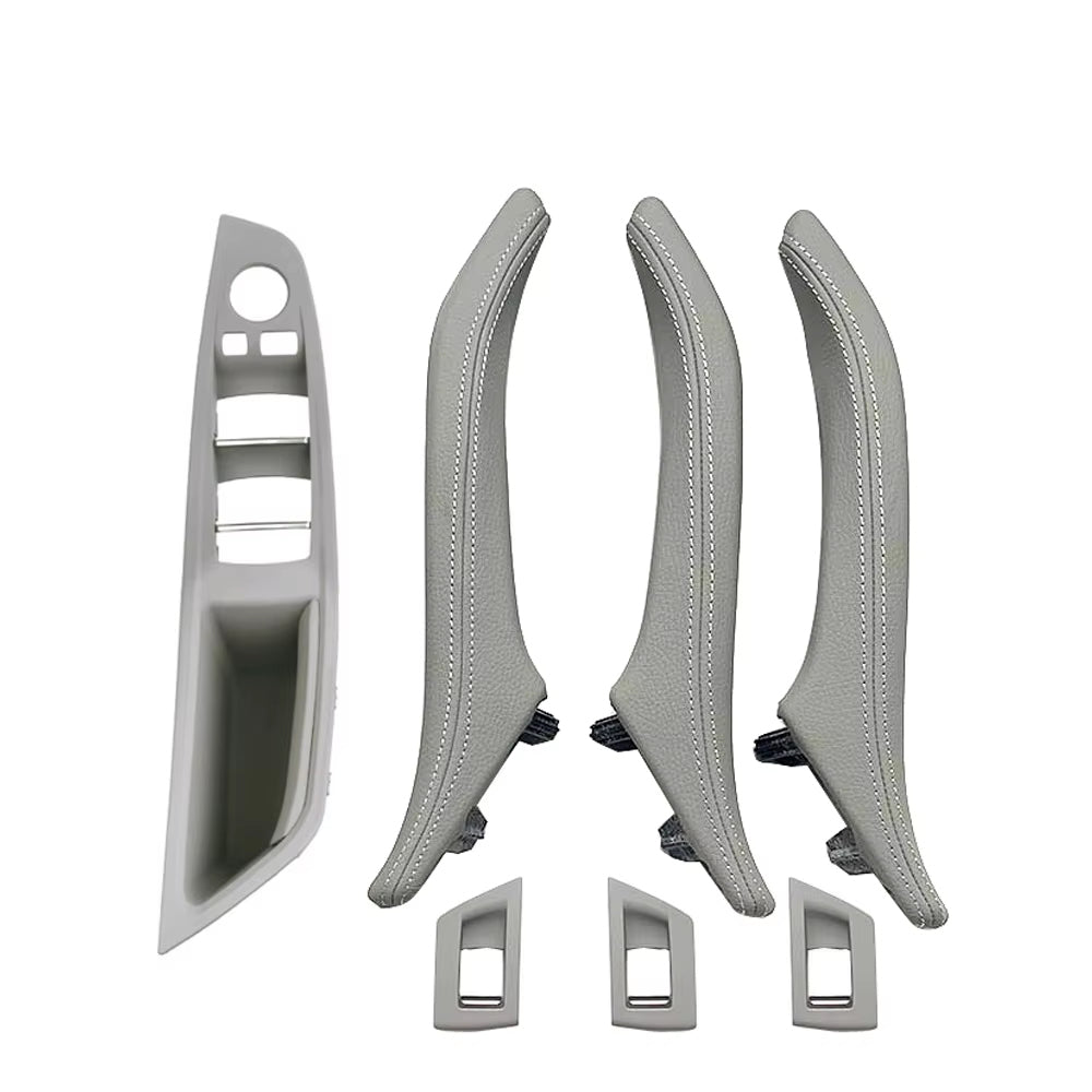 LHD 7pcs Interior Door Armrest Panel Pull Handle With Leather Outer Cover for BMW 5 Series F10 F11 F18 520 523 525 528 530 535