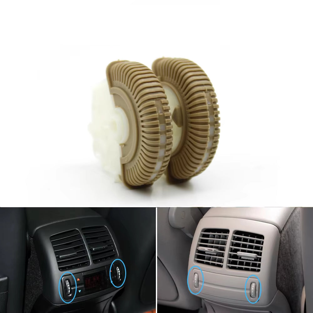 2/4PCS Set Car Front Rear Air Conditioning Control Roller AC Vent Rolling Wheel For Mercedes Benz E Class W211 E200 E300