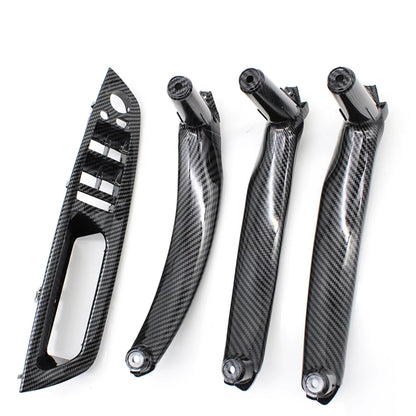 4pcs Set Car Interior Door Armrest Pull Handle Cover Trim Set For BMW X5 X6 E70 E71 E72 2007-2014