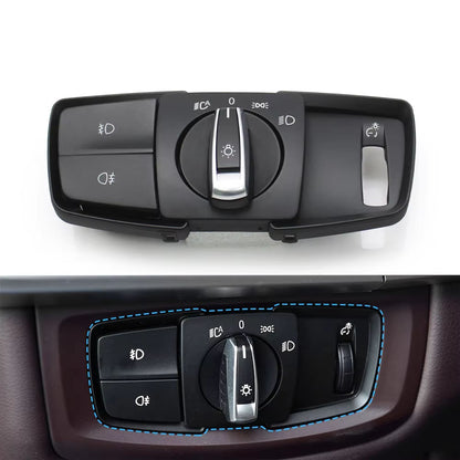 Car Front HeadLamp Rotary Foglight Button Headlight Switch Cover Panel For BMW 2 Series F45 F46 X5 X6 F15 F16 X5M X6M F85 F86