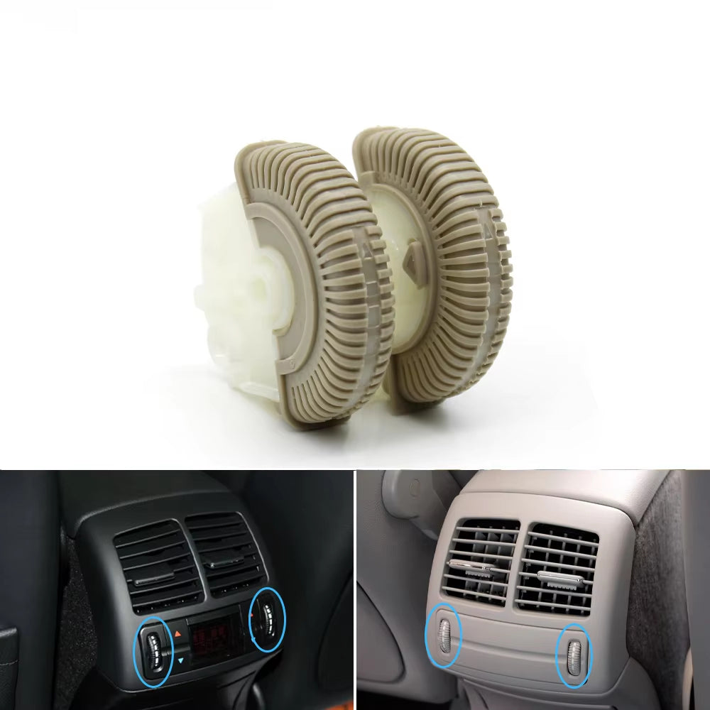 2/4PCS Set Car Front Rear Air Conditioning Control Roller AC Vent Rolling Wheel For Mercedes Benz E Class W211 E200 E300