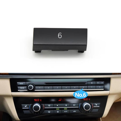 12PCS Car Center Console CD Digital MODE FM/AM Button Cover Trim For BMW 5 6 7 5GT Series F10 F11 F06 F12 F13 F07 F01 F02 F04