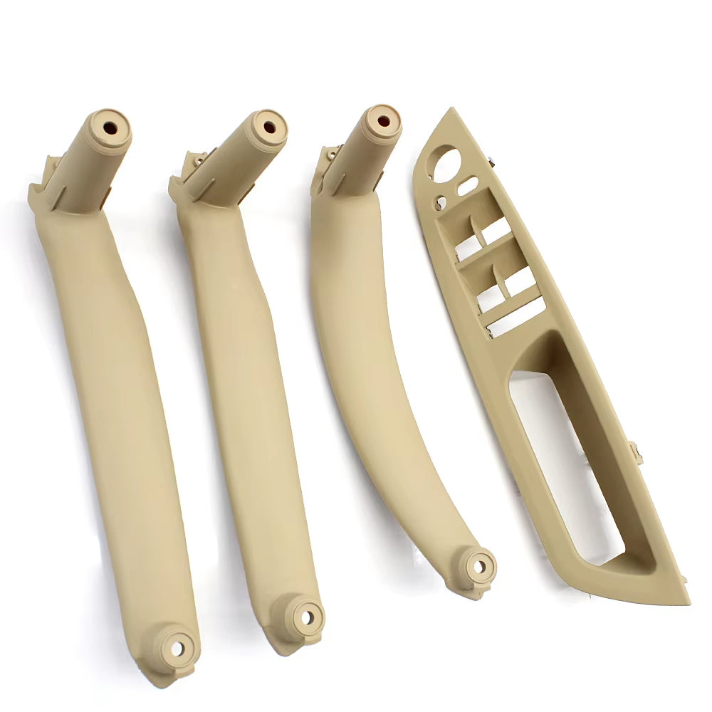 4pcs Set Car Interior Door Armrest Pull Handle Cover Trim Set For BMW X5 X6 E70 E71 E72 2007-2014