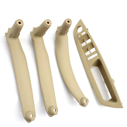 4pcs Set Car Interior Door Armrest Pull Handle Cover Trim Set For BMW X5 X6 E70 E71 E72 2007-2014