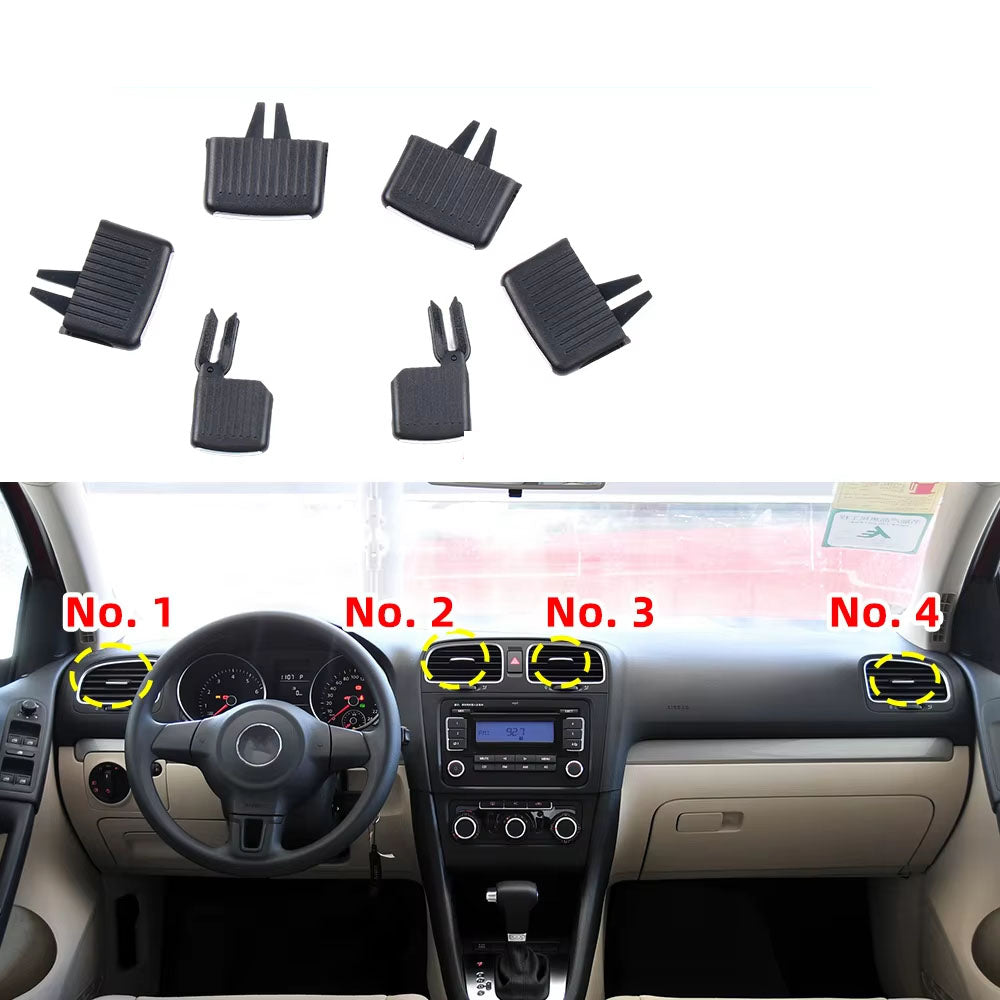 AC Air Vent Tab Clip Repair Kit For VW Golf 6 MK6 2009-2014 Front Rear Center Left Right Middle 5KD819703 5KD819728 5KD819704