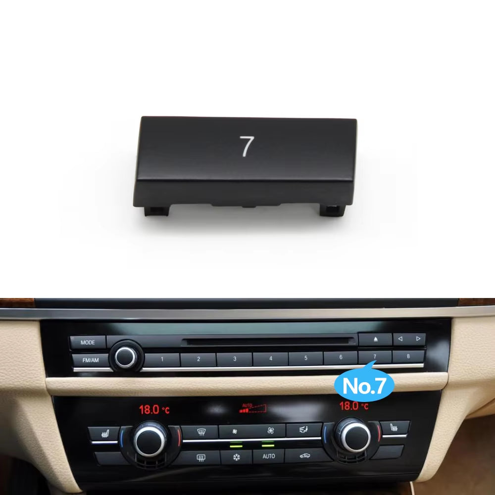 Car Dashboard Radio CD Digital Player Switch Control Button Cover For BMW 5 6 7 5GT Series F10 F11 F06 F12 F13 F07 F01 F02 F04