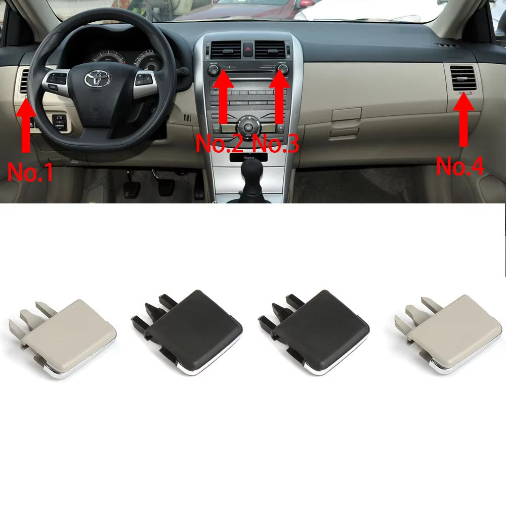 Car Left Right Dashboard Center Fresh A/C Vent Grille Louvre Blade Slice Air Conditioning Leaf Clip For Toyota Corolla 2007-2013