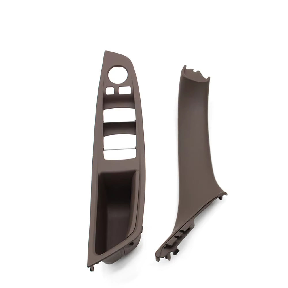 7pcs Set LHD Interior Armrest Door Handle Panel Inside Trim Cover For BMW 5 Series F10 F11 F18 520i 523i 525i 528i 535i