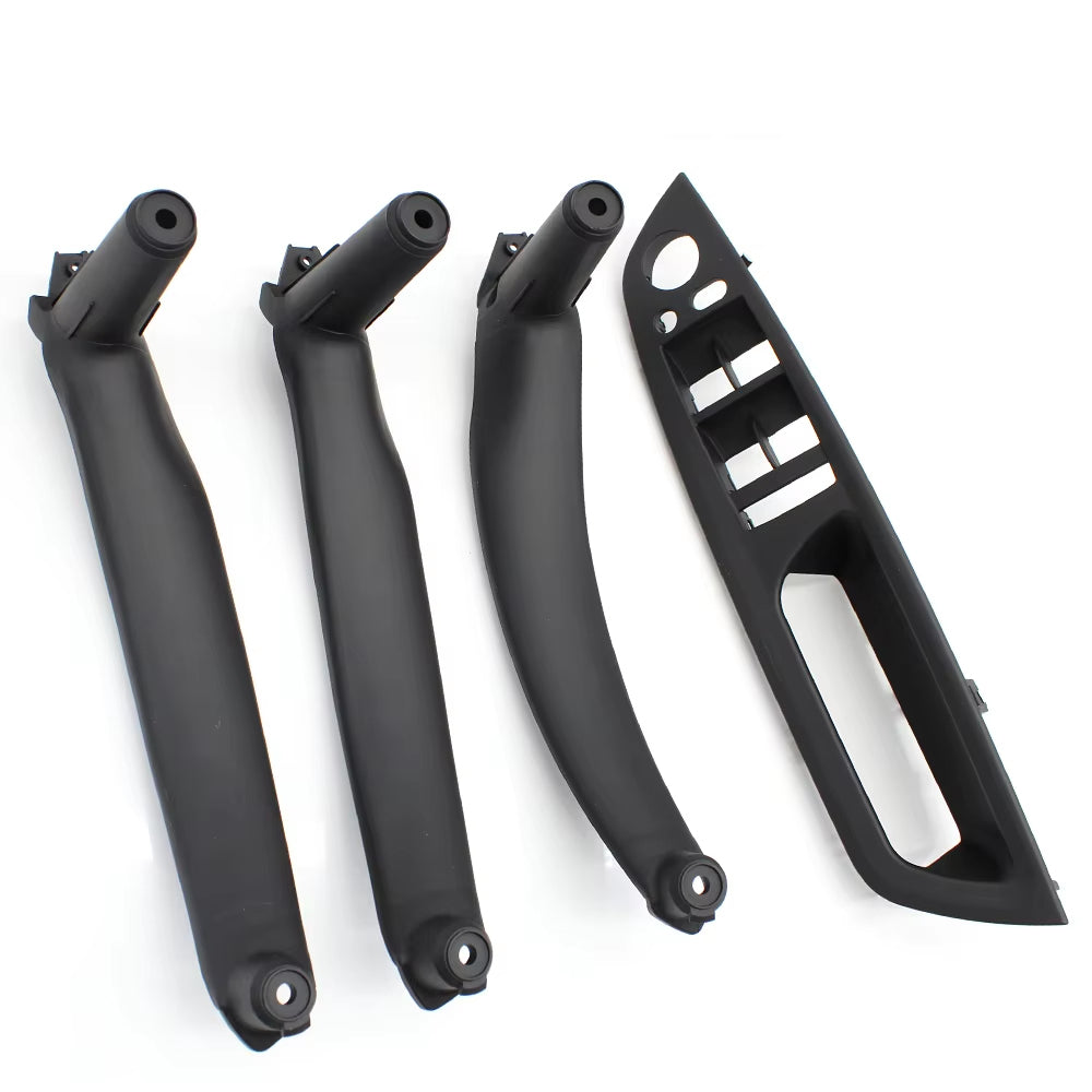 4pcs Set Car Interior Door Armrest Pull Handle Cover Trim Set For BMW X5 X6 E70 E71 E72 2007-2014