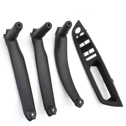 4pcs Set Car Interior Door Armrest Pull Handle Cover Trim Set For BMW X5 X6 E70 E71 E72 2007-2014