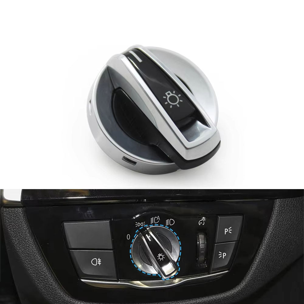 Car HeadLamp Rotary Foglight Button Headlight Switch Cover Panel For BMW 5 6GT Series G30 G31 M5 F90 G32 2017-2022