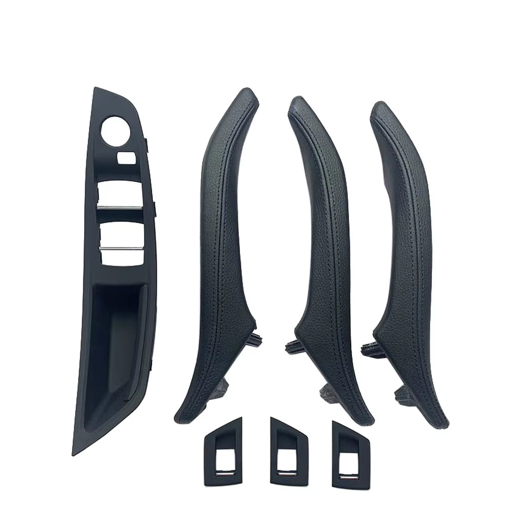 LHD 7pcs Interior Door Armrest Panel Pull Handle With Leather Outer Cover for BMW 5 Series F10 F11 F18 520 523 525 528 530 535