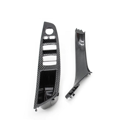 7pcs Set LHD Interior Armrest Door Handle Panel Inside Trim Cover For BMW 5 Series F10 F11 F18 520i 523i 525i 528i 535i