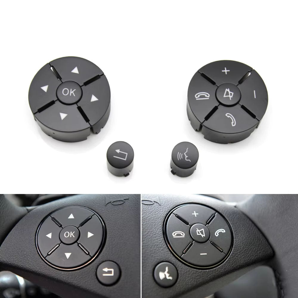Car Multi-function Steering Wheel Control Buttons Cover For Benz C GLK E Class W204 X204 W207 W212 C180 C200 C250 C260 C300 C350