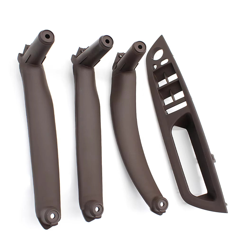 4pcs Set Car Interior Door Armrest Pull Handle Cover Trim Set For BMW X5 X6 E70 E71 E72 2007-2014