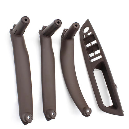 4pcs Set Car Interior Door Armrest Pull Handle Cover Trim Set For BMW X5 X6 E70 E71 E72 2007-2014