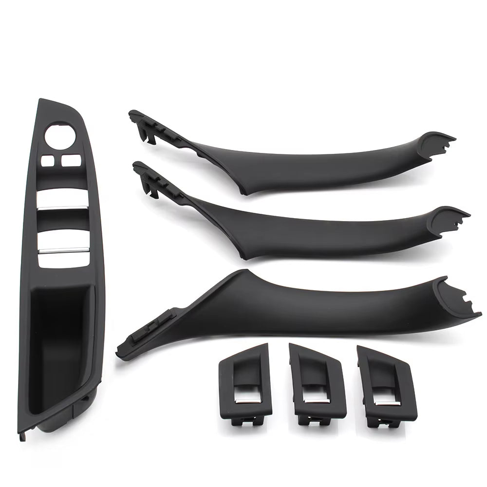 7pcs Set LHD Interior Armrest Door Handle Panel Inside Trim Cover For BMW 5 Series F10 F11 F18 520i 523i 525i 528i 535i