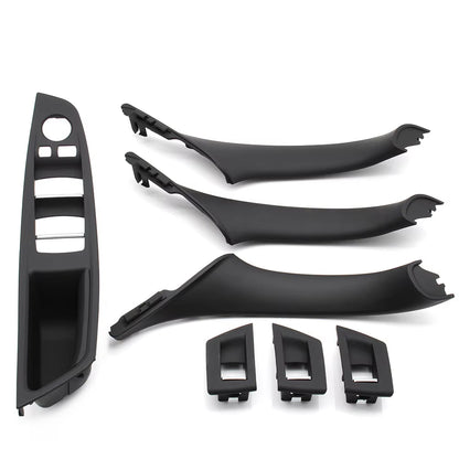 7pcs Set LHD Interior Armrest Door Handle Panel Inside Trim Cover For BMW 5 Series F10 F11 F18 520i 523i 525i 528i 535i