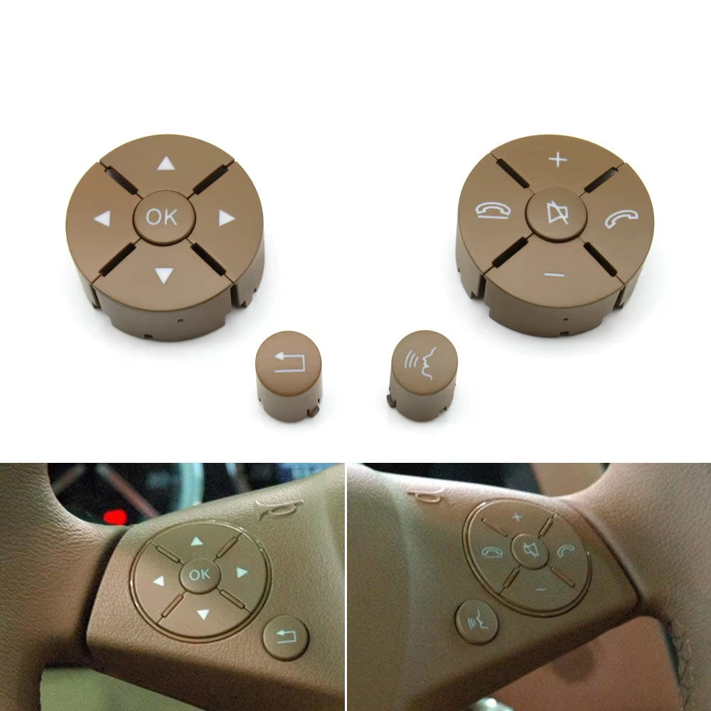 Car Multi-function Steering Wheel Control Buttons Cover For Benz C GLK E Class W204 X204 W207 W212 C180 C200 C250 C260 C300 C350