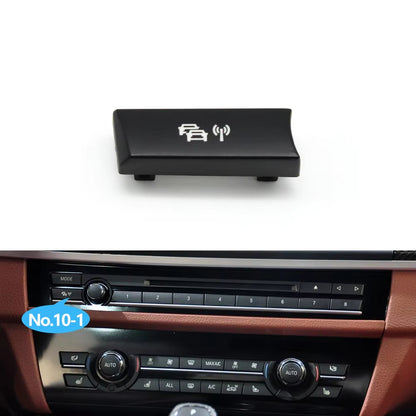 Car Dashboard Radio CD Digital Player Switch Control Button Cover For BMW 5 6 7 5GT Series F10 F11 F06 F12 F13 F07 F01 F02 F04