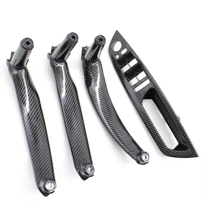 4pcs Set Car Interior Door Armrest Pull Handle Cover Trim Set For BMW X5 X6 E70 E71 E72 2007-2014