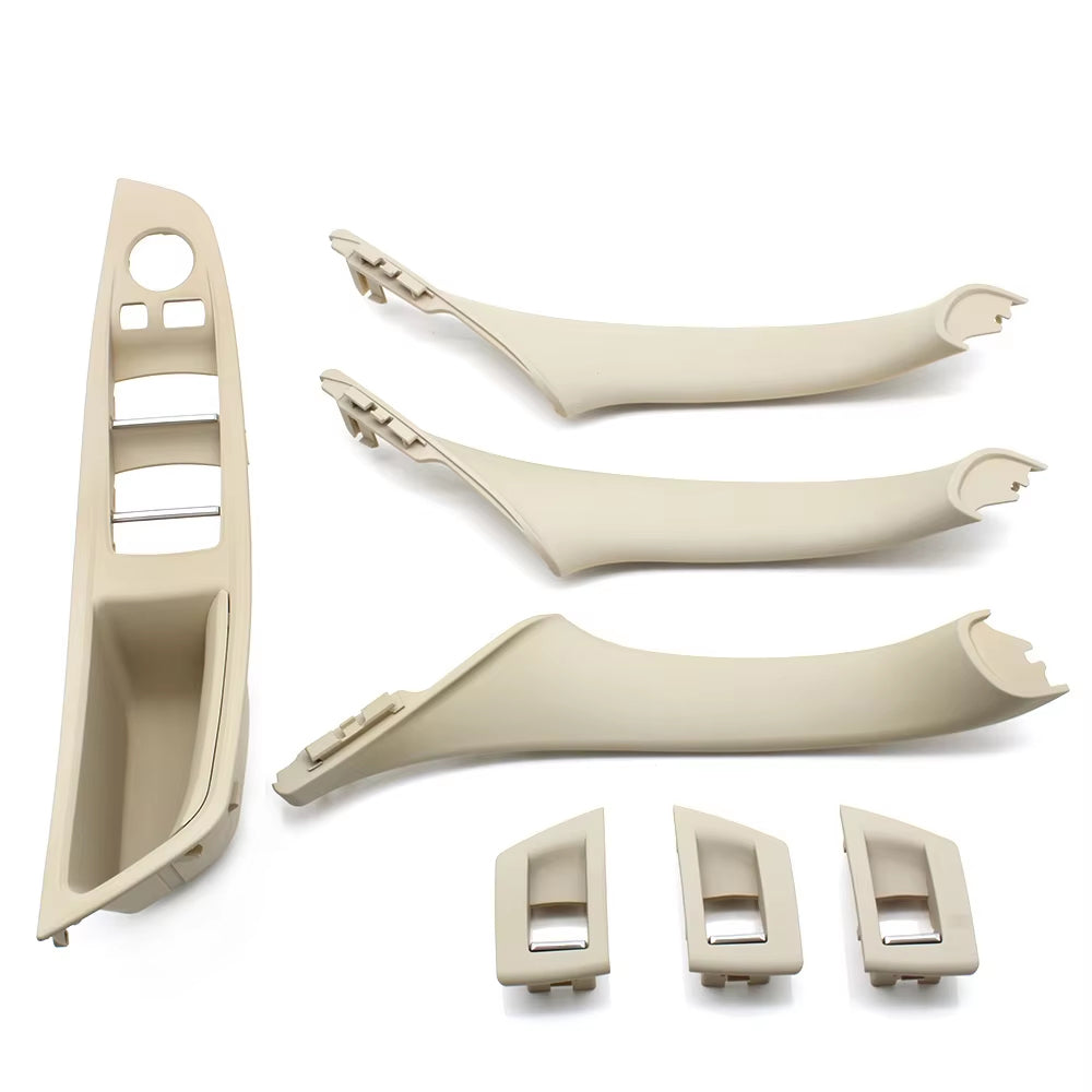 7pcs Set LHD Interior Armrest Door Handle Panel Inside Trim Cover For BMW 5 Series F10 F11 F18 520i 523i 525i 528i 535i