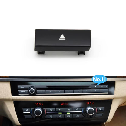 Car Dashboard Radio CD Digital Player Switch Control Button Cover For BMW 5 6 7 5GT Series F10 F11 F06 F12 F13 F07 F01 F02 F04