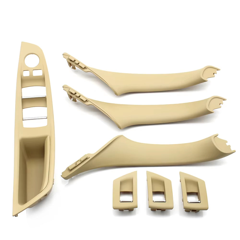 7pcs Set LHD Interior Armrest Door Handle Panel Inside Trim Cover For BMW 5 Series F10 F11 F18 520i 523i 525i 528i 535i