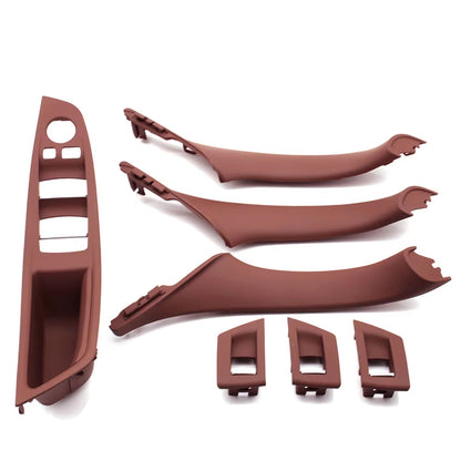 7pcs Set LHD Interior Armrest Door Handle Panel Inside Trim Cover For BMW 5 Series F10 F11 F18 520i 523i 525i 528i 535i