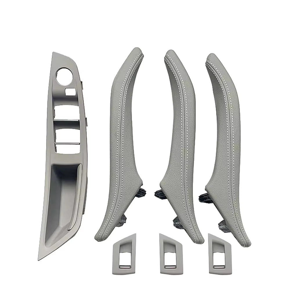LHD 7pcs Interior Door Armrest Panel Pull Handle With Leather Outer Cover for BMW 5 Series F10 F11 F18 520 523 525 528 530 535