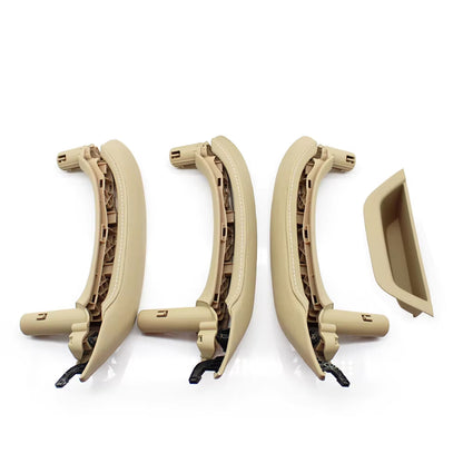 LHD RHD Interior Passenger Doors Pull Handle with Leather Outer Cover For BMW X5 X6 E70 E71 E72