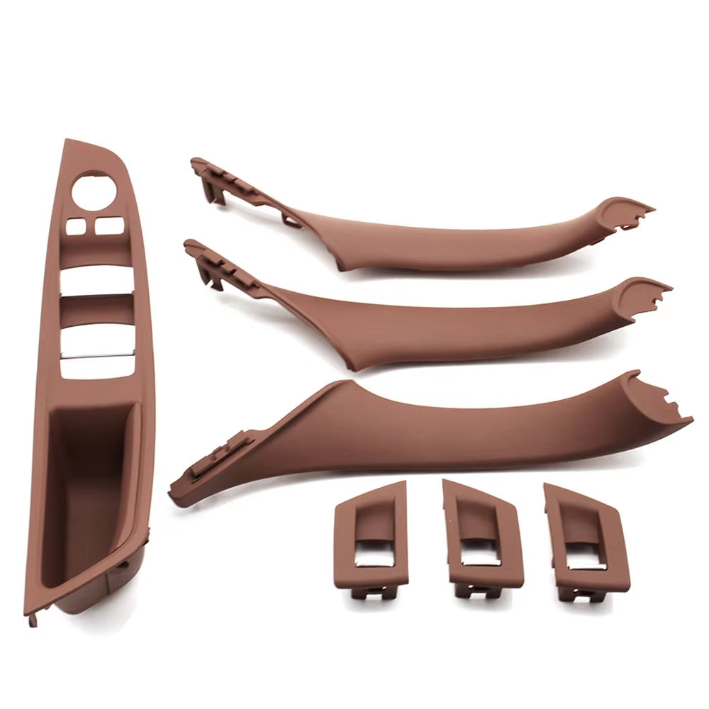 7pcs Set LHD Interior Armrest Door Handle Panel Inside Trim Cover For BMW 5 Series F10 F11 F18 520i 523i 525i 528i 535i