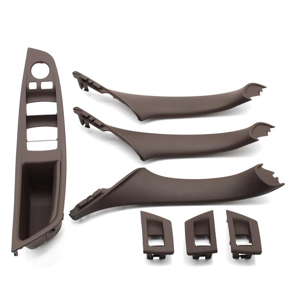 7pcs Set LHD Interior Armrest Door Handle Panel Inside Trim Cover For BMW 5 Series F10 F11 F18 520i 523i 525i 528i 535i