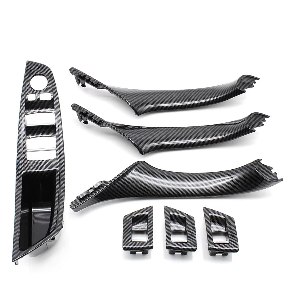 7pcs Set LHD Interior Armrest Door Handle Panel Inside Trim Cover For BMW 5 Series F10 F11 F18 520i 523i 525i 528i 535i