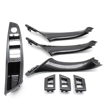 7pcs Set LHD Interior Armrest Door Handle Panel Inside Trim Cover For BMW 5 Series F10 F11 F18 520i 523i 525i 528i 535i