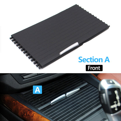 Car Front Rear Center Console Drink Cup Holder Cover Trim Zipper Rolling Curtain For BMW X5 X6 E70 E71 E72 2007-2014