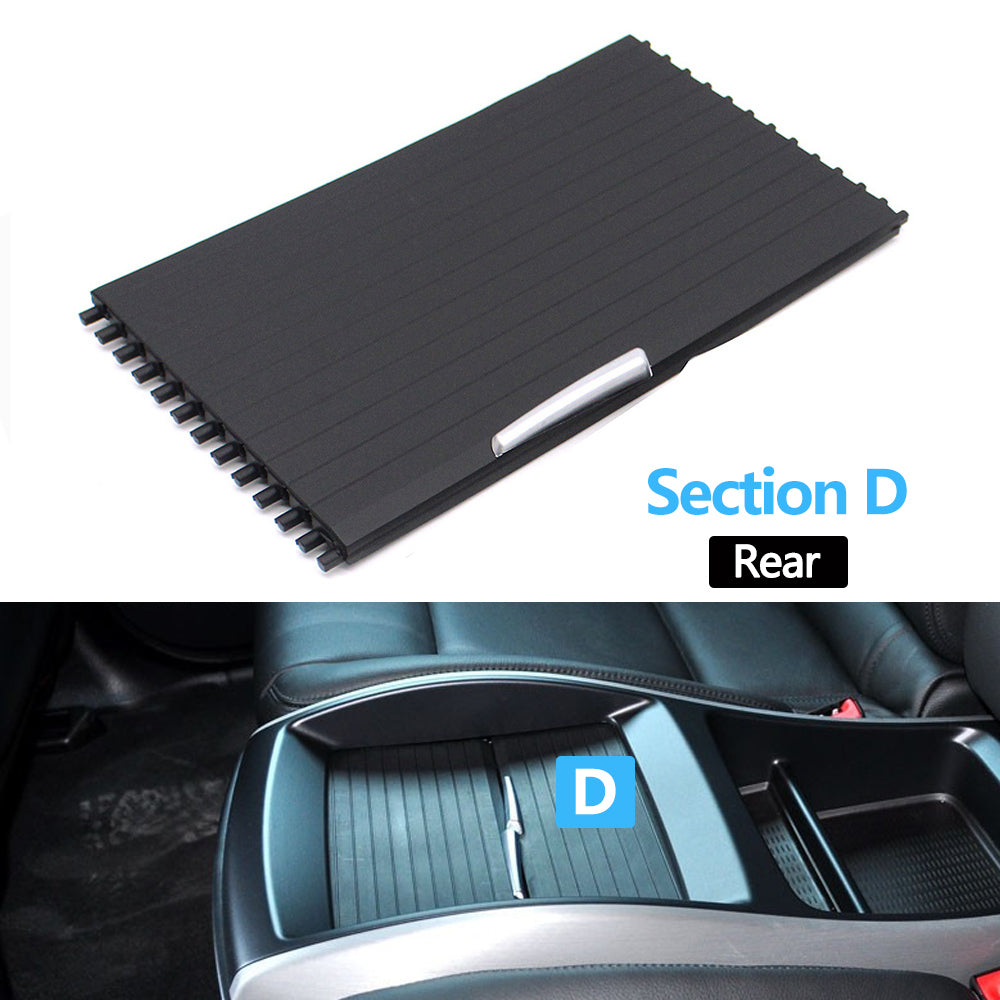 Car Front Rear Center Console Drink Cup Holder Cover Trim Zipper Rolling Curtain For BMW X5 X6 E70 E71 E72 2007-2014