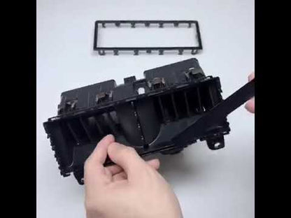 3/4PCS Car Dashboard Gloss Black Middle Rear AC Vent Adjustment Paddle Air Vent Repair Strip For Porsche Panamera 971 2017-2022