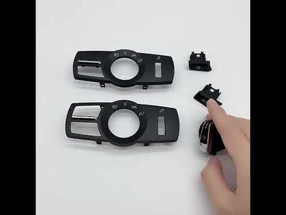 LHD RHD Headlight Lamp Rotary Button Foglight Switch Cover Panel Trim For BMW 5 5GT 6 7 X3 X4 Series F10 F11 F07 F06 F01 F25 F26